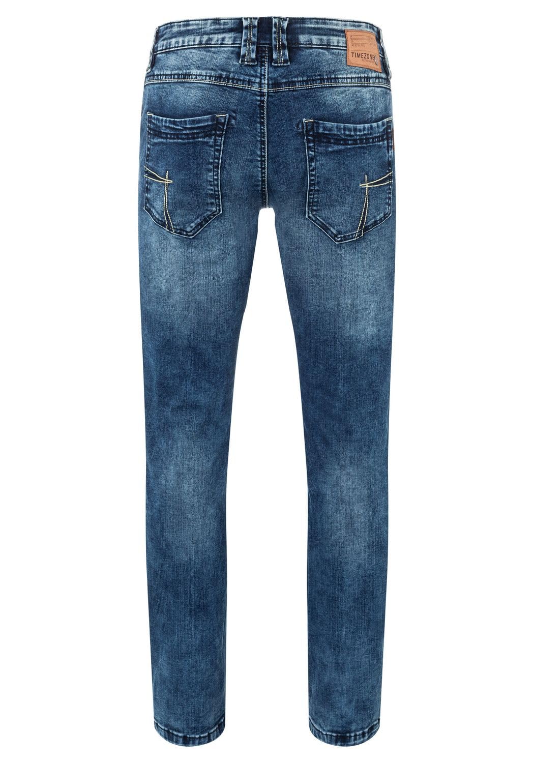 Timezone Herren Jeans Slim EDUARDOTZ Mid Waist - Slim Fit - Schwarz Blau