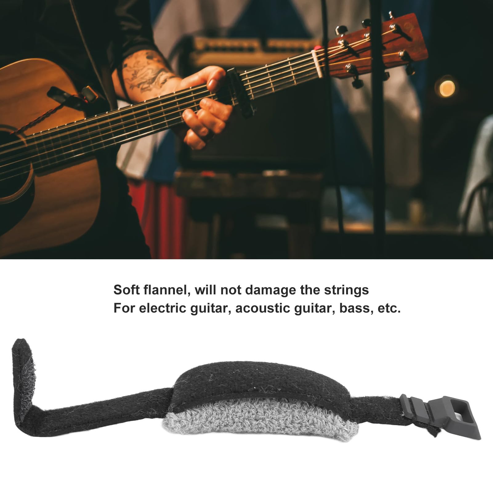 Smorzatori Regolabili Per Chitarra - In Cotone Elastico, Riducono Rumore Corde, Per Chitarristi - Foto 7