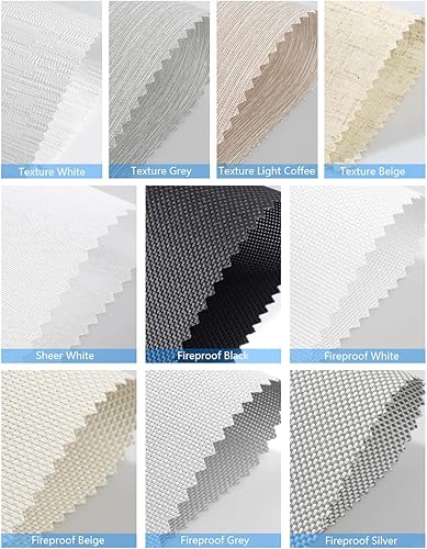 Miniatura 8 de Persianas enrollables motorizadas de filtrado de luz con control remoto, persianas inteligentes para ventanas que funcionan con Alexa Google a