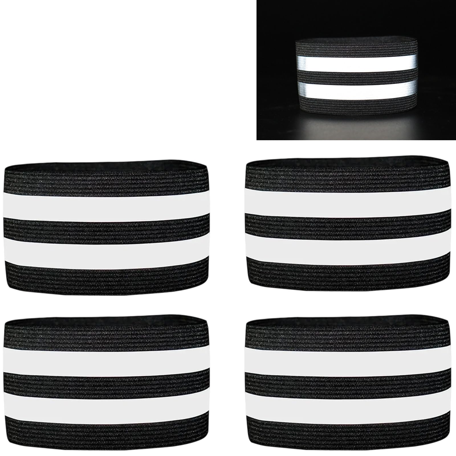 10 Stück Reflektierende Armbänder - Elastische Sicherheitsbänder Mit Klettverschluss