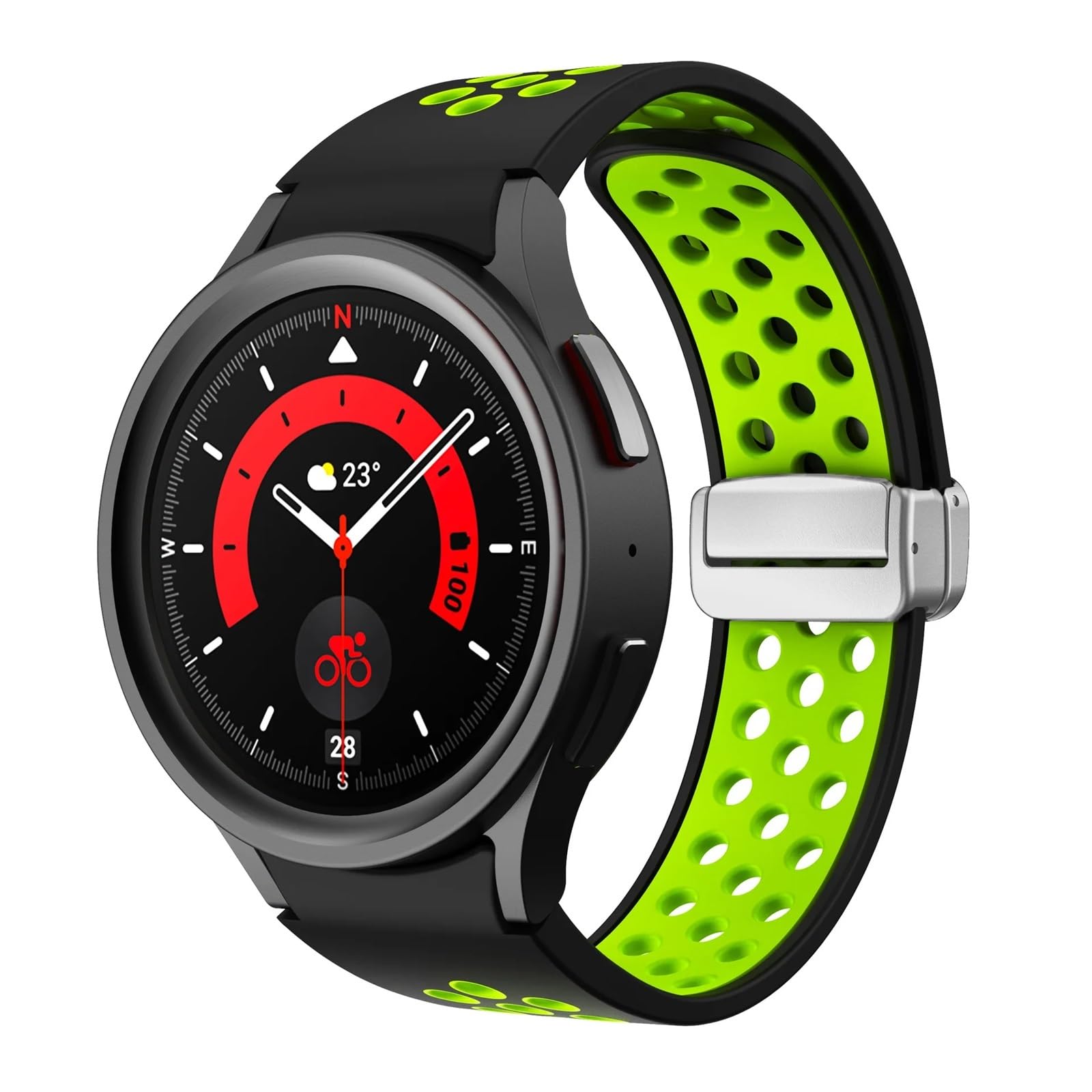 EPANO Bracelet en Silicone pour Samsung Galaxy Watch 6 Classic 43mm 47mm 5Pro 45mm, bracelet à boucle magnétique pour Galaxy Watch 6 5 4 40mm 44mm