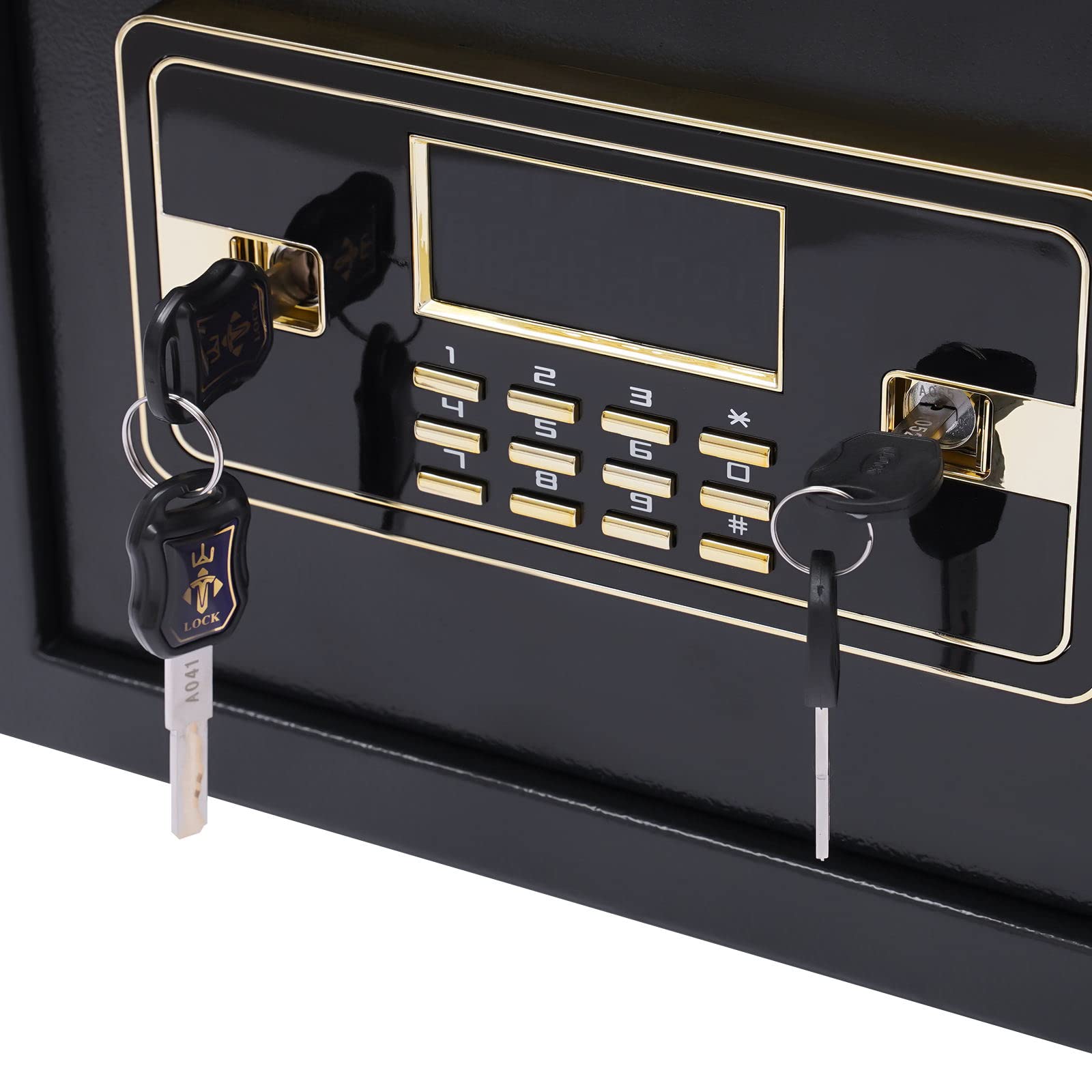 Cassaforte da 22 l, con resistente al fuoco, impermeabile, cassaforte elettronica con tastiera numerica, cassaforte digitale con luce LED, cassaforte per soldi, gioielli, documenti