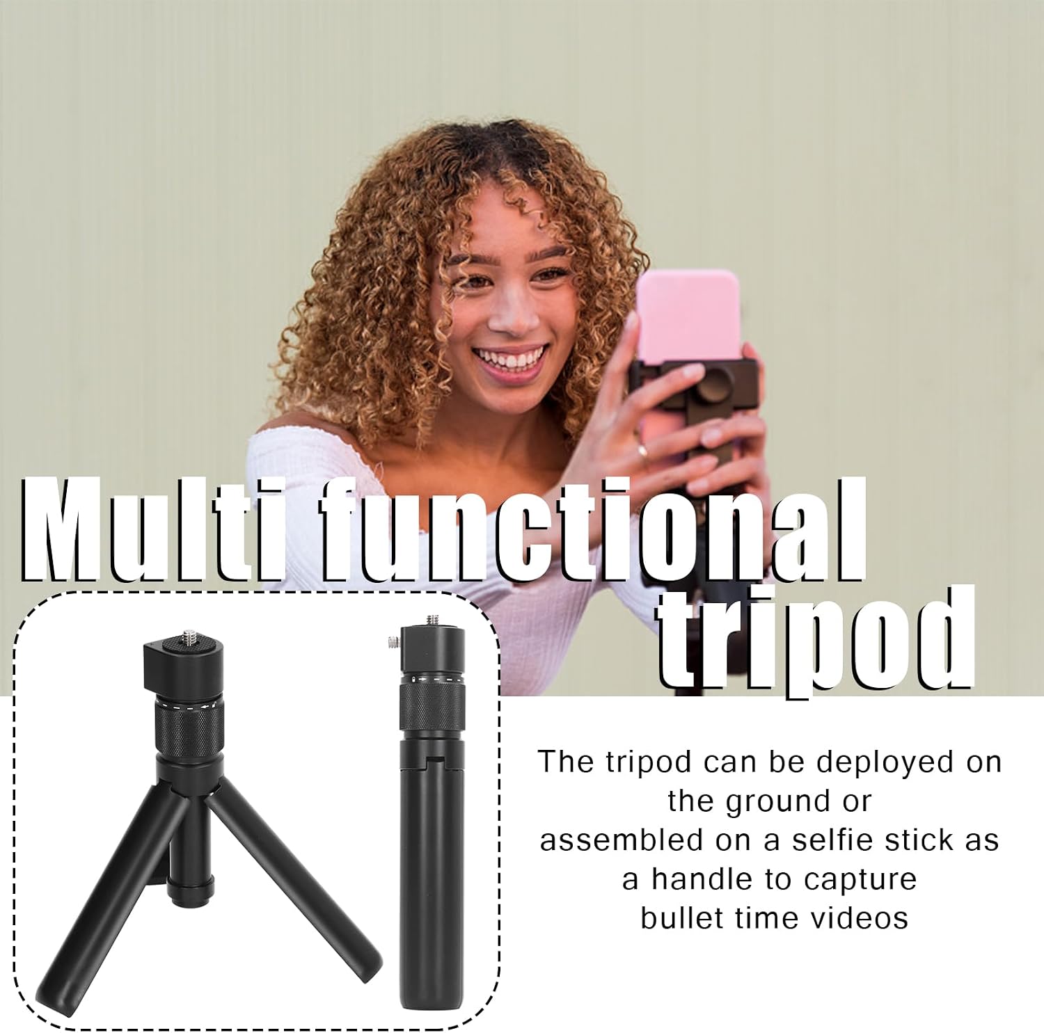 Bullet Time Handle for Insta 360 X4 X3 One X3 One X2 One R ONE X ONE EVO Action Multi Functional Fold Tripod Bullet Time Selfie Handle