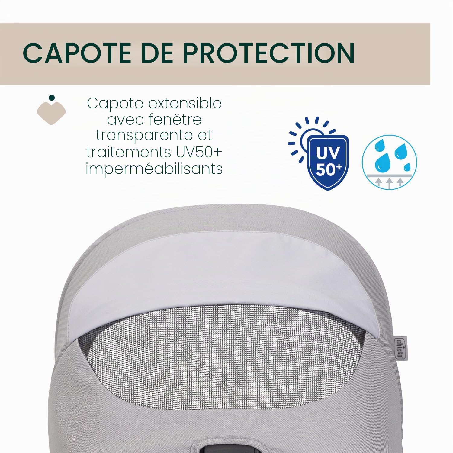 Chicco Poussette Seety, Poussette Légère et Compacte de 0 Mois à 4 Ans, Charge Max 22kg, Poussette Pliable, Dossier Réglable, Fermeture Automatique en 1 Geste, Capote Pare-soleil et Habillage Pluie