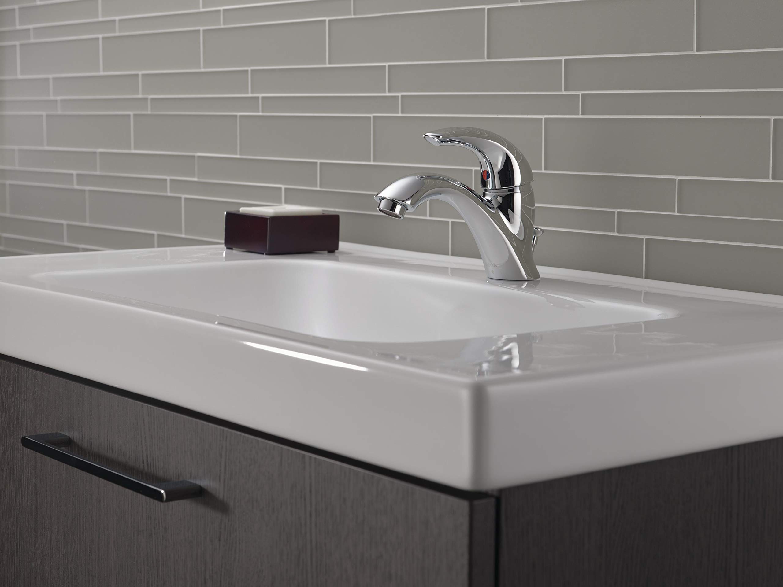 Delta Faucet Klasik Orta Set Banyo Bataryası Krom, Banyo Lavabo Bataryası, Tahliye Montajı, Krom 583LF-WF