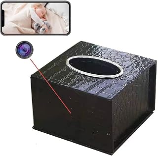 YILEFU Hidden Camera 4K Wireless Wifi Spy Camera Tissue Box Nanny Camera with 140 Angle Night Vision Motion Detection for Home Security Monitor Video Recorder