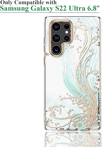 Miniatura 2 de Happypapa Elegante funda protectora para Samsung Galaxy S22 Ultra de cuerpo completo a prueba de golpes, protección contra caídas pesadas, absorción