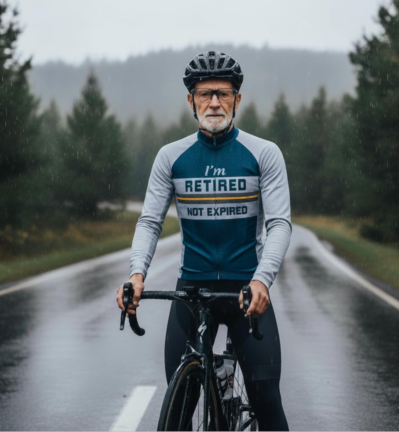 Cycling Jersey Men Long Sleeve Thermal Fleece Bike Jersey Bike Jacket Biking Shirts Full Zip with Pockets Bicycle Clothes