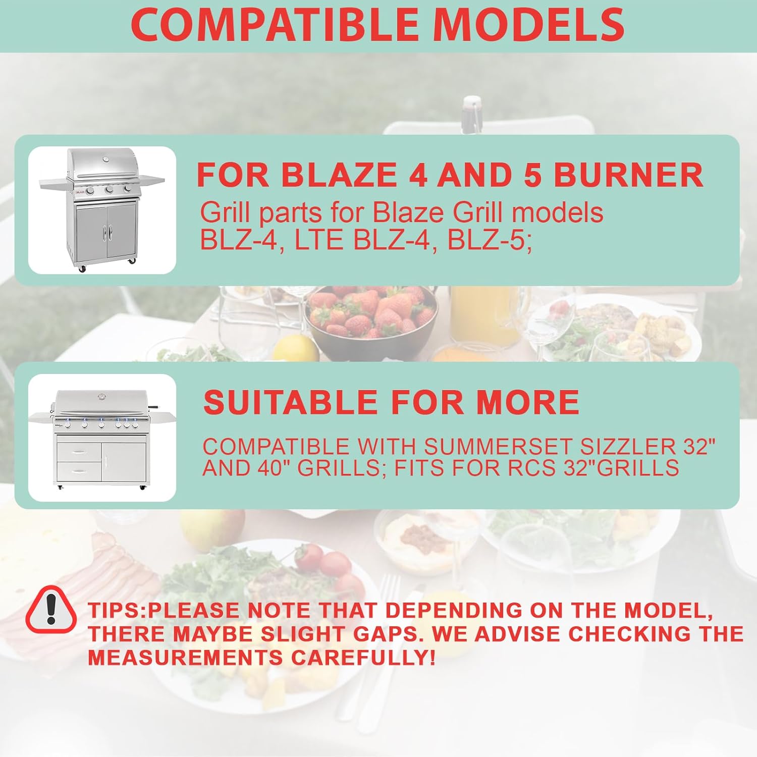 Full Size Griddle Insert for Blaze Grill 4/5 Burner Gas Grill, Flat Top Griddle Plate Replacement for BLZ-4LTE BLZ-5 Summerset Sizzler 32" & 40", RCS RJC32A, 29''L x 17.9''W No Coating-Carbon Steel