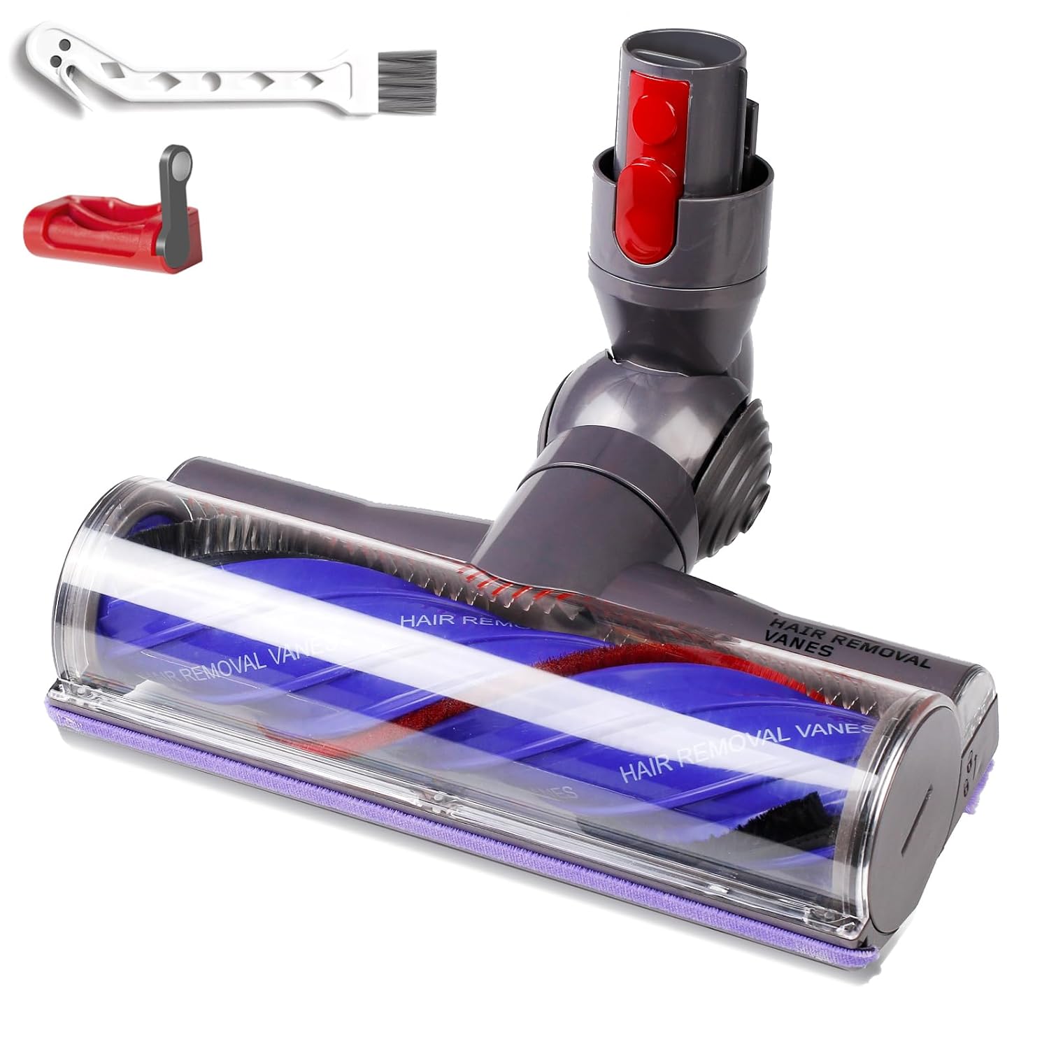 Upgrade Anti-Tangle Replacement Vacuum Head Compatible with Dyson V7,V8, Cyclone V10,V11,V15 Cordless Vacuum Cleaners, Suitable for Carpets,Rugs,Hardwood Floor