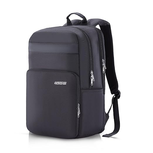 American Tourister Large Size RON Laptop Backpack-BLACK