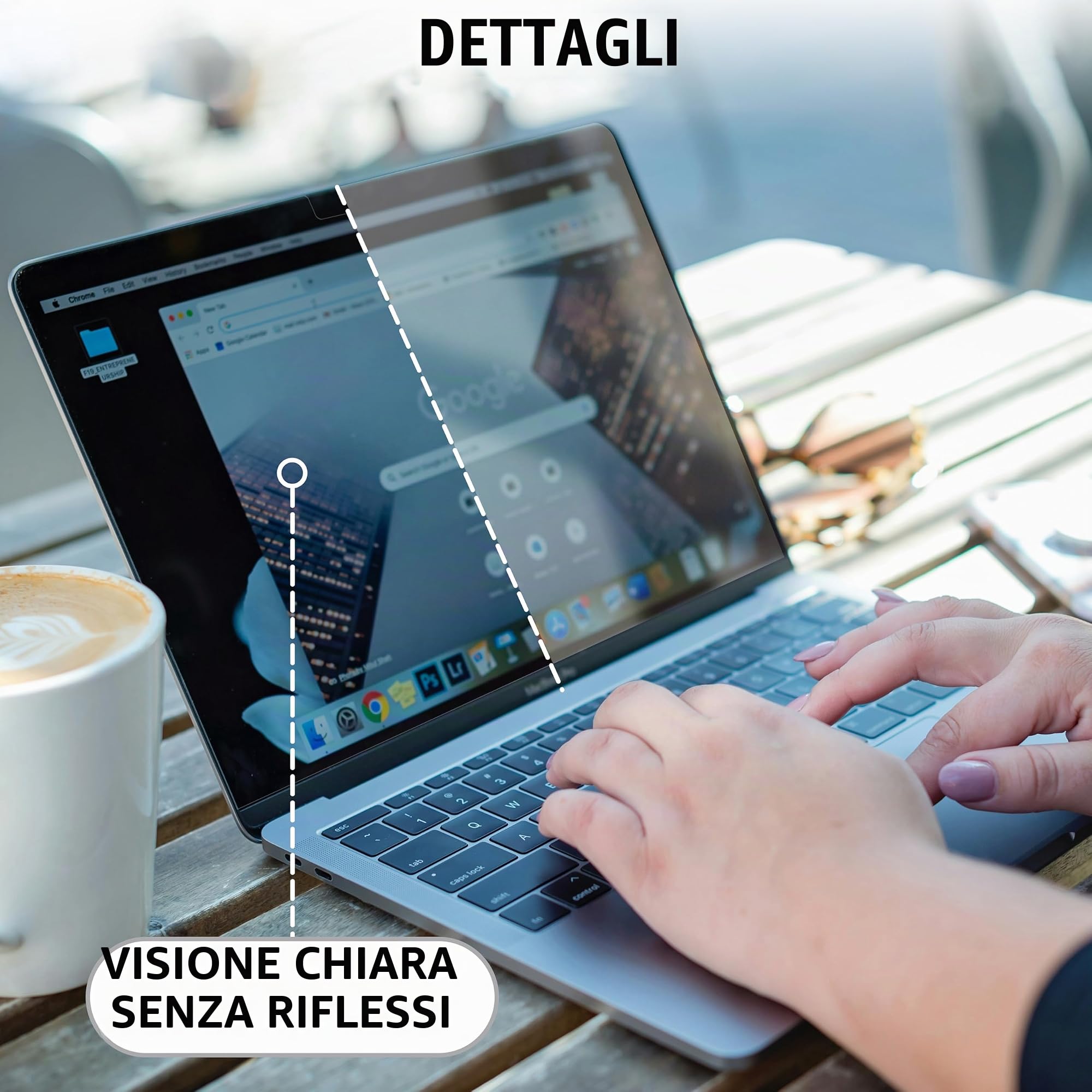 MyGadget Pellicola Protettiva Mate Schermo per Apple MacBook Air 13 Pollici 2018-2021 | Pro 13" 2016-2022 M1 M2 - Film Antiriflesso Proteggi Display Opaca