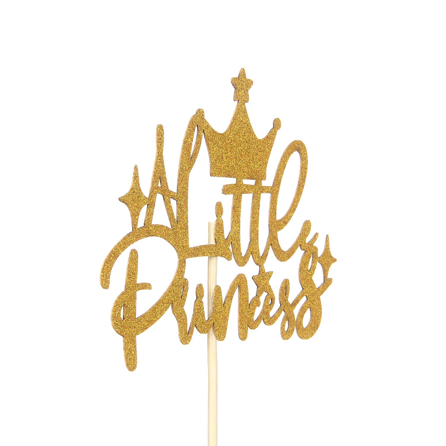 A Little Princess Is On Her Way Cake Topper – Gold Crown Girl Baby Shower & Birthday Decoration