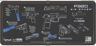 EDOG Cerus Sig P320 Cerus Gear Instructional Step by Step Heavy Duty Cleaning 12x27 Padded Gun- Work Surface Protector Mat Solvent & Oil Resistant