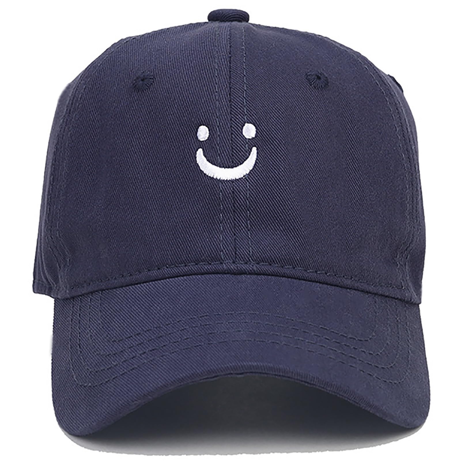 Sinsinfuns Toddler Baseball Hat Kids Boys Girls Smile Face Trucker Hat Adjustable Cute Baseball Cap for 2-8 Years Navy