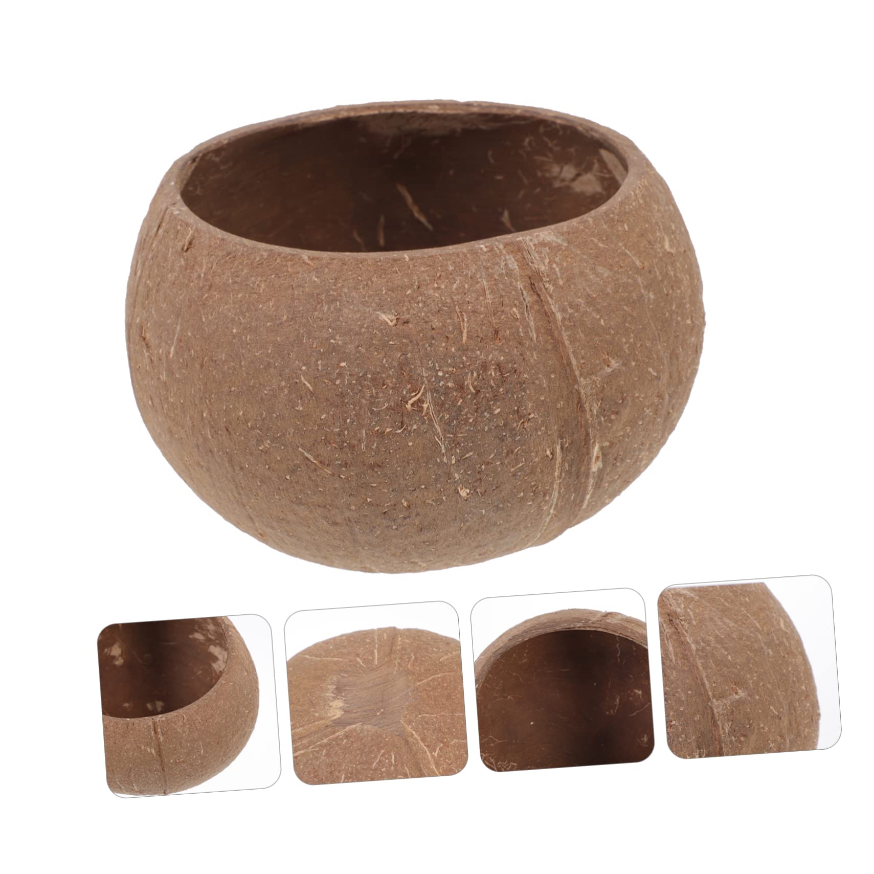 OSOLADY 3pcs Coconut Shell Candle Bowl Handmade Natural Scented Candle Holder for Home Decor Romantic Atmosphere for Parties and Events Multi-purpose Storage Jar