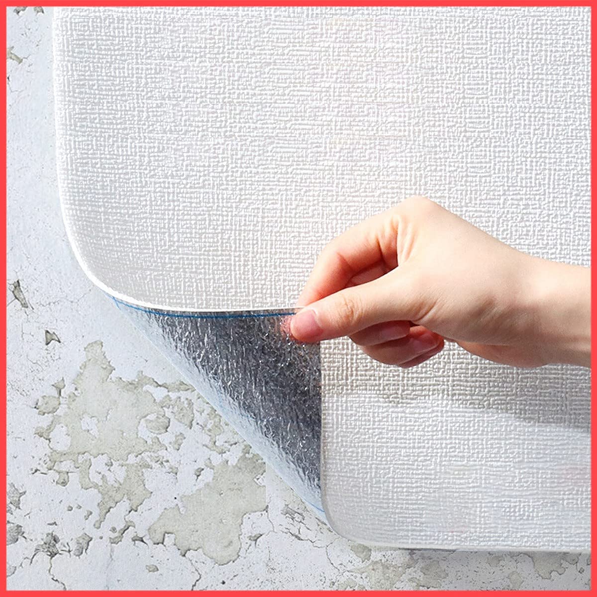 Wolpin White Wallpaper for Wall Foam Thick Wall Stickers Heat Insulation Sound Proof Self Adhesive DIY Wall Decor (50 cm x 2.5 m, Appx. 13.45 Sq Feet) Textured Decal (B0BT84CSYZ) Amazon Price History, Amazon Price Tracker