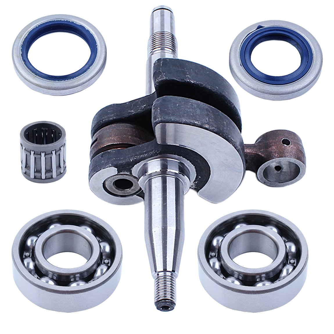 Cigüeñal Cigüeñal Cojinetes de Bolas Juego de Sello de Aceite para Husqvarna 362 365 372 371 372XP para JONSERED 2063 2065 2071 2166 2171 Motosierra