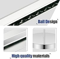 Vista 4 de Henoyso Estante deslizante de aluminio de 18 pulgadas con 2 piezas de soporte de recibos con espiga para escritorio, almacenamiento de recibos