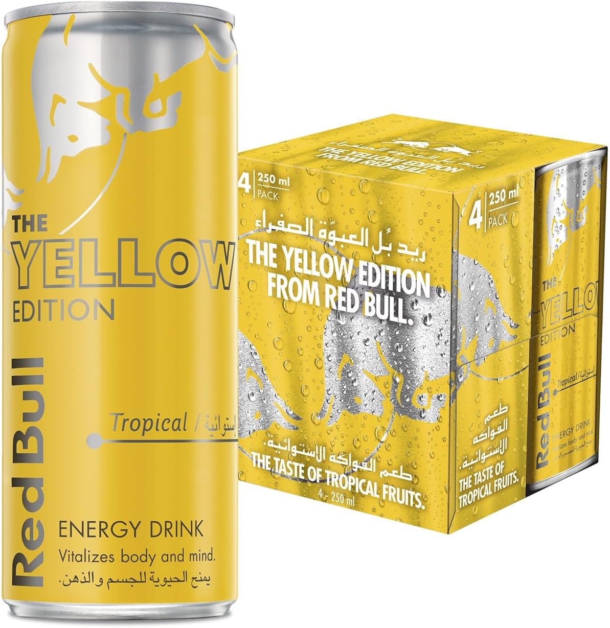 Energy Drink, Tropical, 250 ml (4 pack)