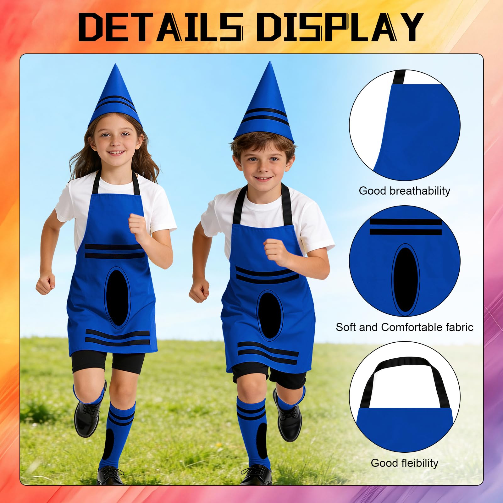 Ainvliya Crayon Apron Costume Set, World Book Day 2026 Full Costume - Image 4