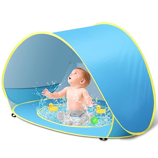 Sunba Youth Baby Beach Tent,Baby Pool Tent,UV Protection Infant Sun Shelters Beach Shade Tent, Pop Up Baby Tent for Beach