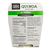 Vista 2 de Kitchen & Love Albahaca Pesto Quinoa Quick Meal 6-Pack Sin gluten, listo para comer, no requiere refrigeración