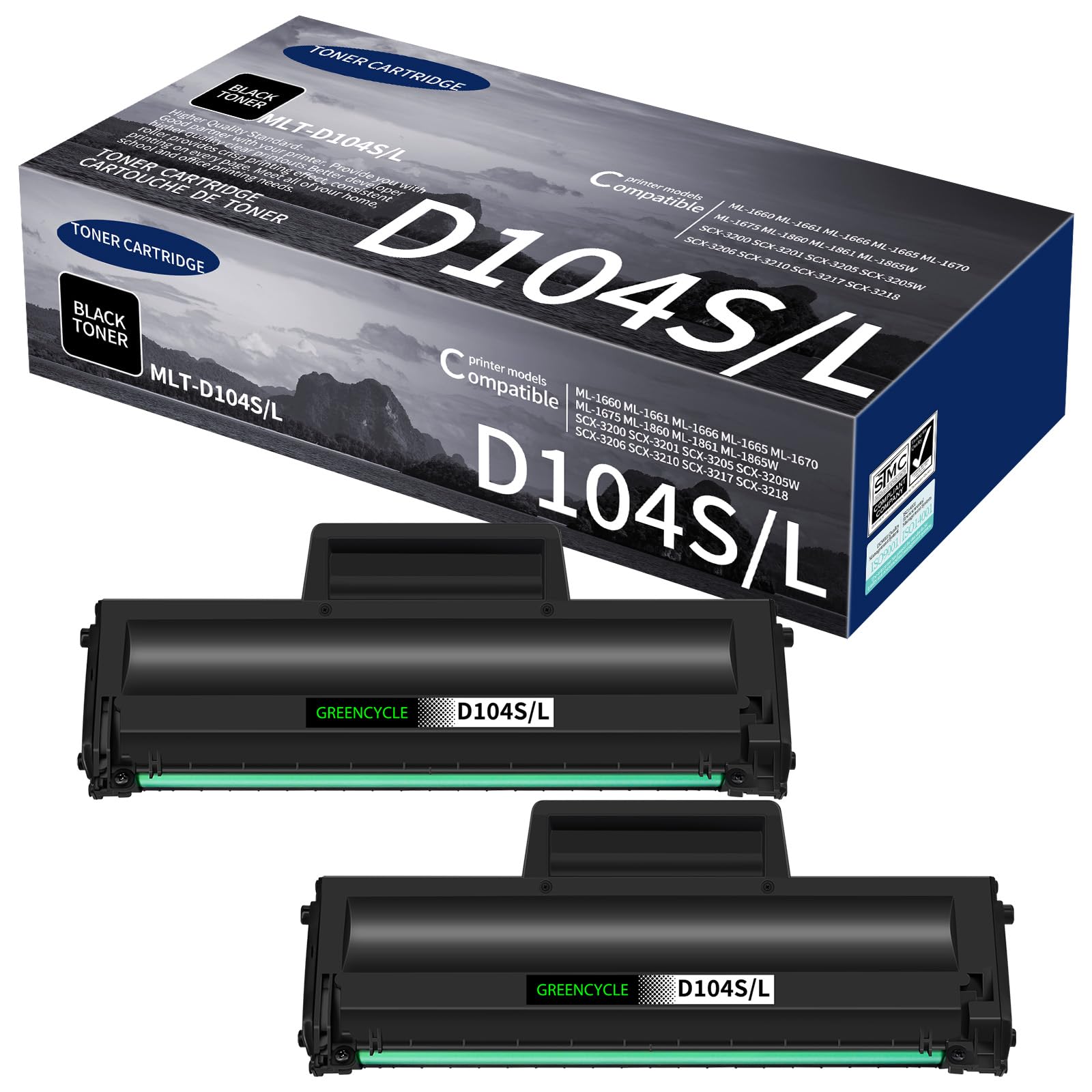 MLT-D104S MLT-D104L High Yield Compatible Toner Cartridge Replacement for Samsung MLTD104S D104L D104S MLT-D1043S for ML-1665 ML-1660 ML-1661 ML-1865w