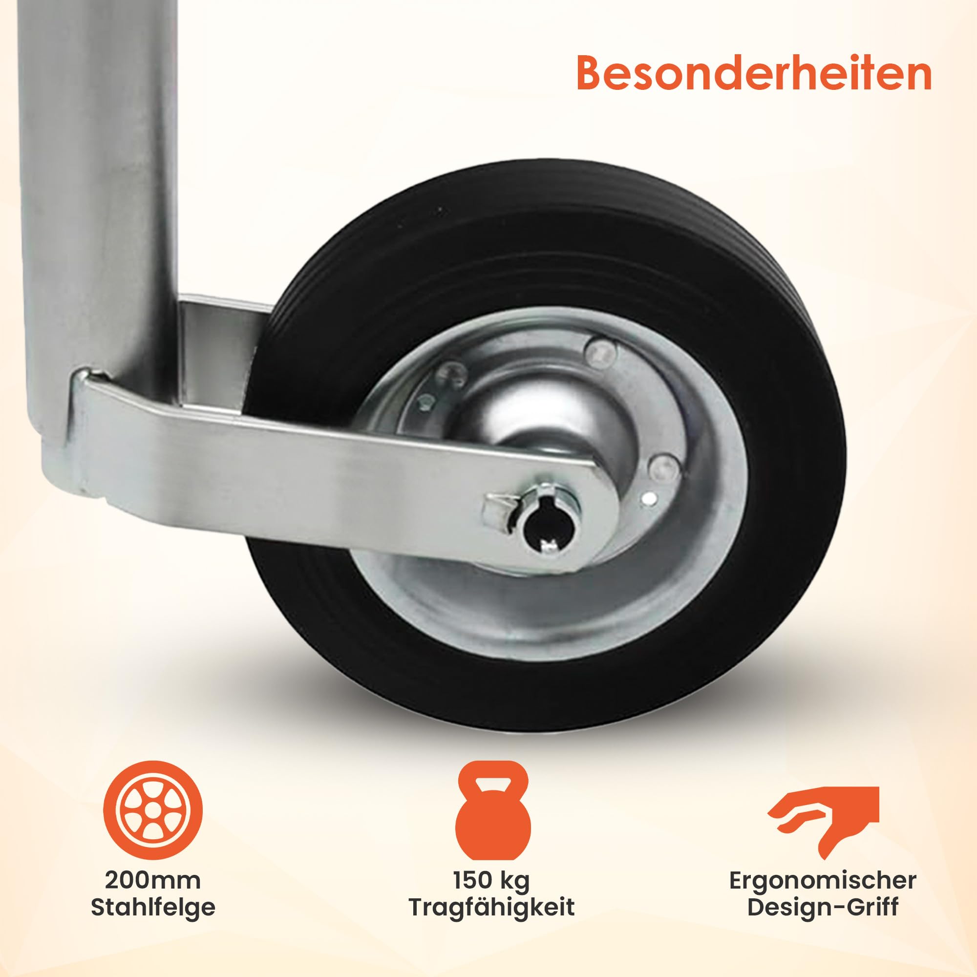 Winterhoff Stützradhalterung 70mm Klemmschelle 48mm Trailer Stützrad