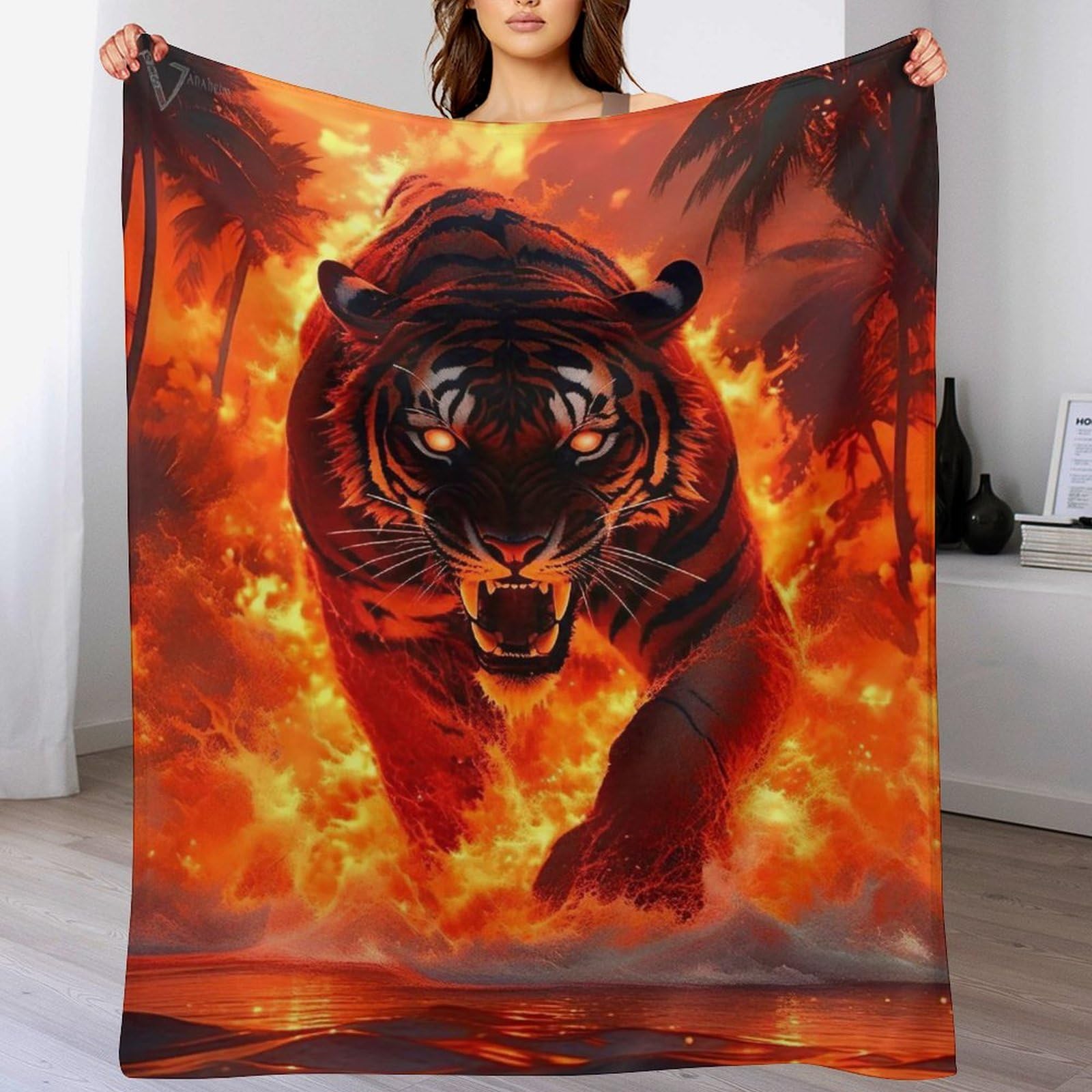 Couverture polaire tigre : cadeau idéal avec ce plaid doux en flanelle
