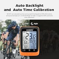 Vista 6 de CooSpo Ordenador de Bicicleta Inalámbrico GPS, Ordenador de Ciclismo GPS con Rastreador de Bicicleta, Bluetooth/ANT+, Ordenador de Bicicleta