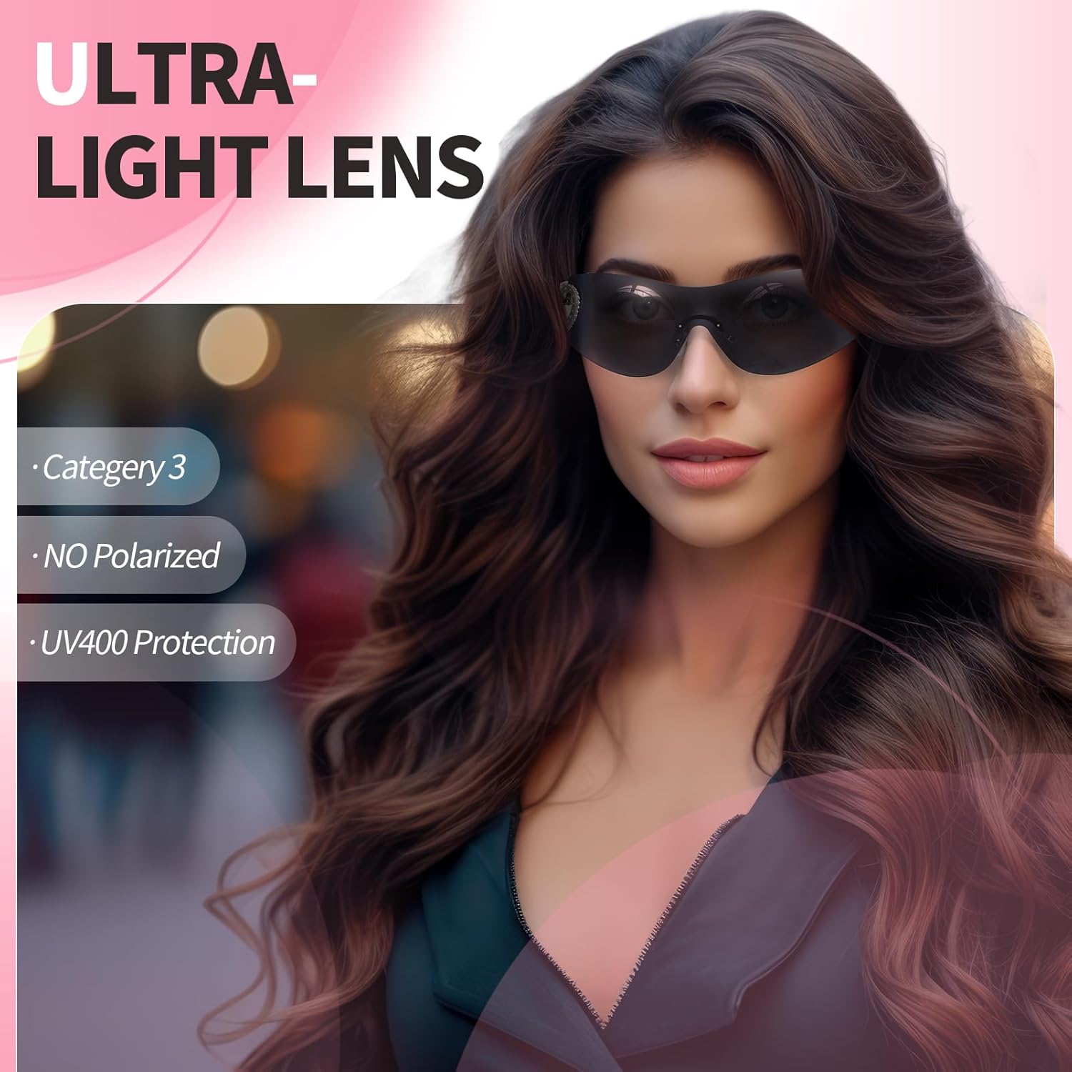 3 Pcs Y2K Sunglasses for Women Men, Y2K Wrap Around Rimless Sunglasses Frameless Sun Glasses UV400 Protection - Image 4