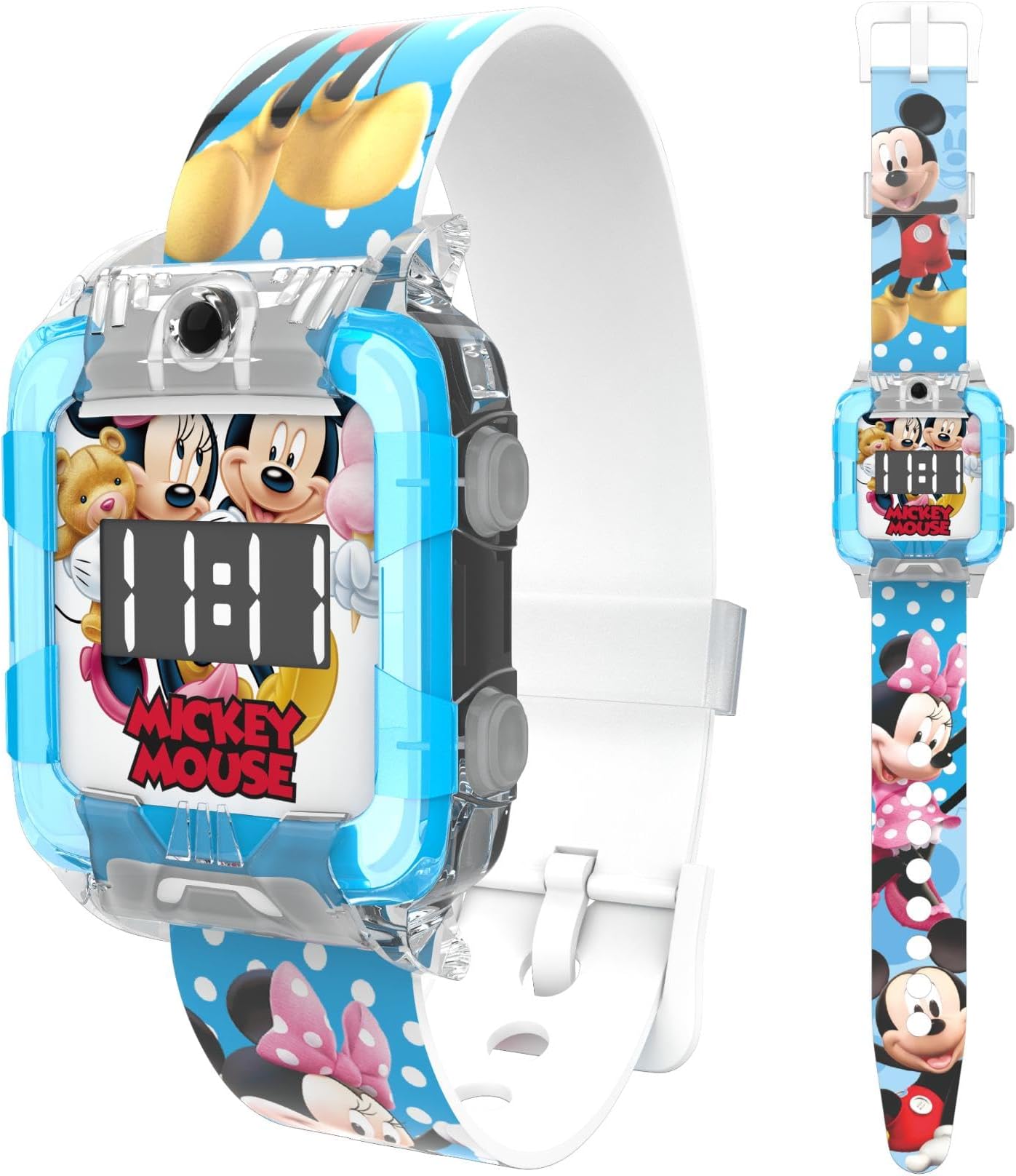 Disney Square Digital Watch for Kids | Printed Strap & Dial | Stylish, Lightweight & Comfortable | Best Birthday Gift for Kids Boys and Girls | Age 3 to 10 Years