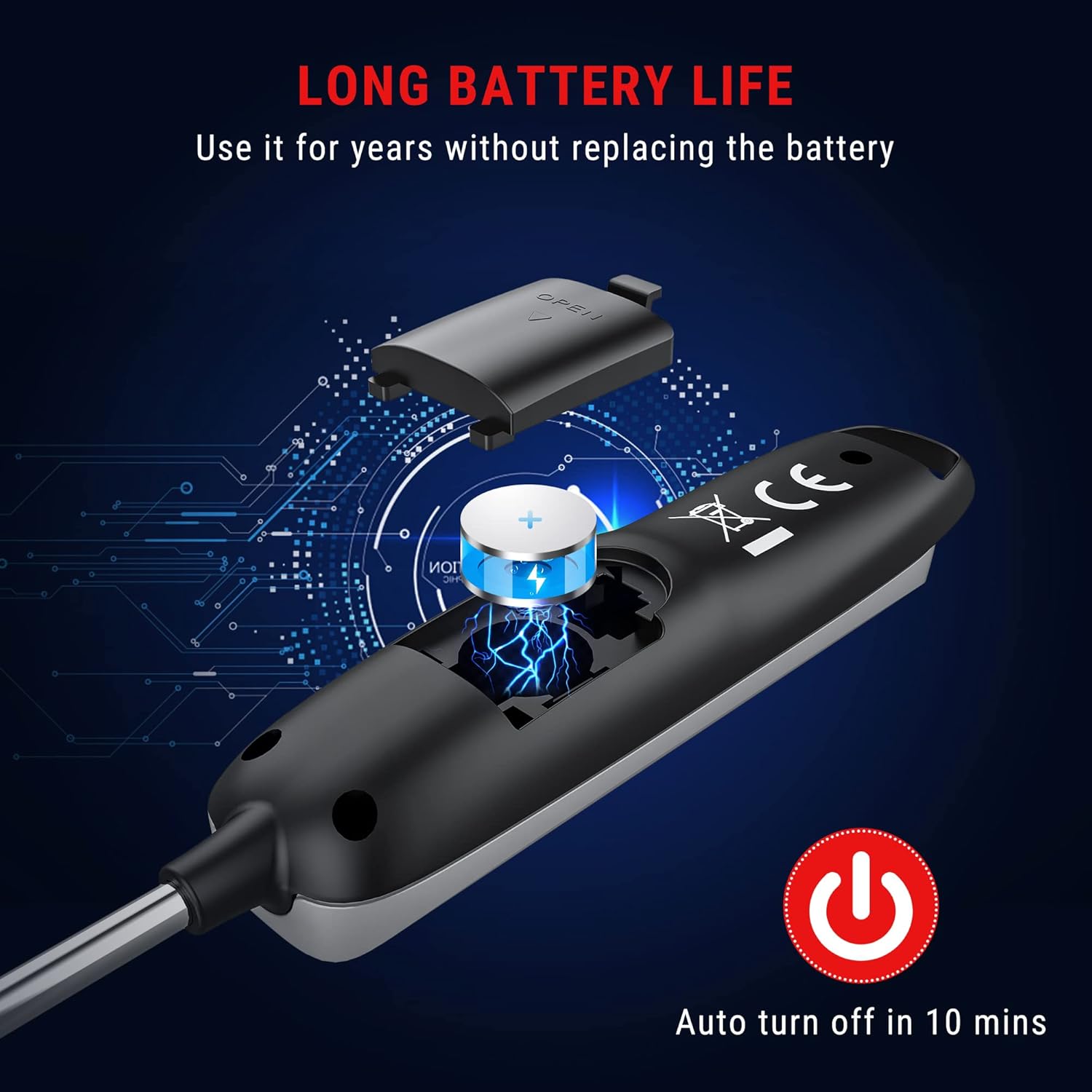 E16 Digital Meat Thermometer Instant Read Cooking Food Thermometer with Long Probe for BBQ Grill Smoker Oven Deep Fry Candy Kitchen Thermometer, Silver