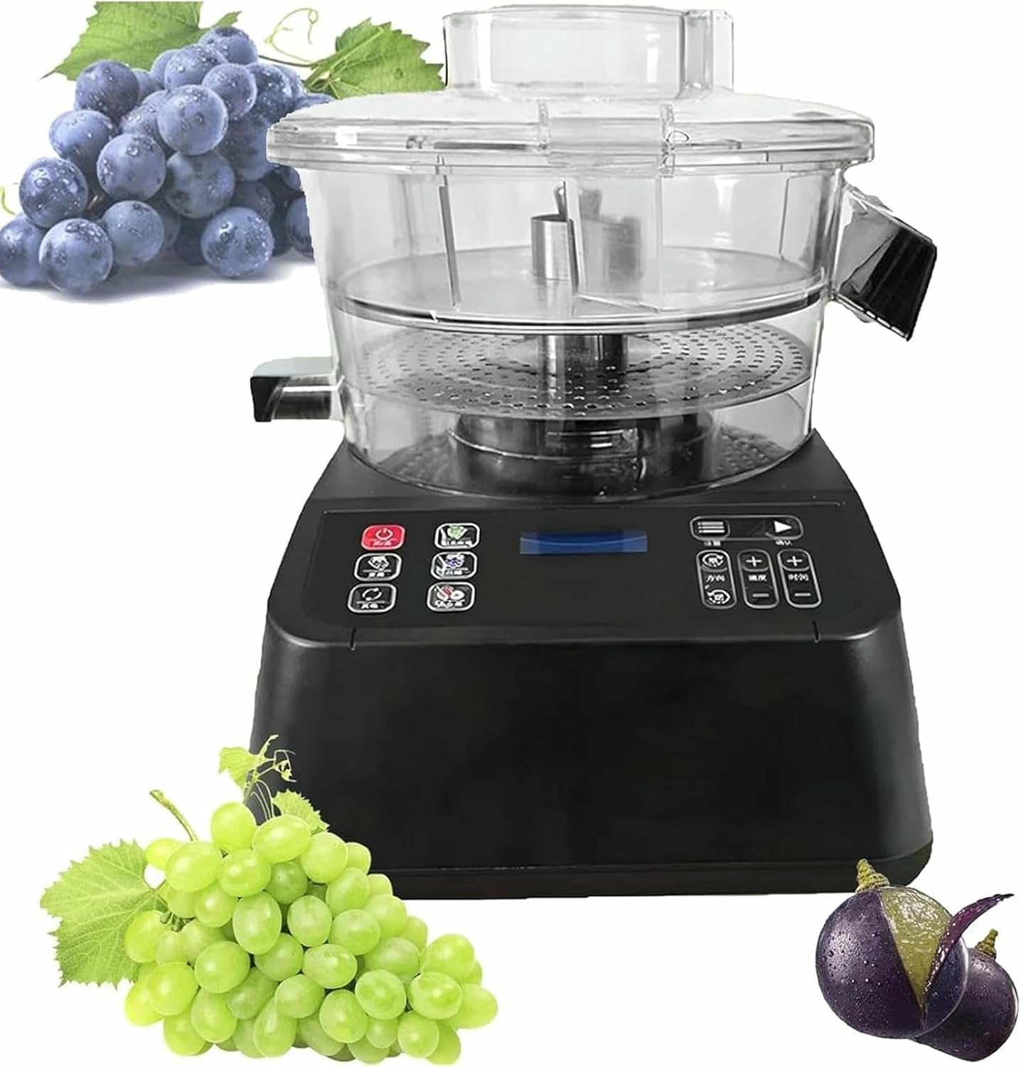 85W Electric Grape Peeler, 5000g Auto Rotating Fruit Skin Peeler, 6 Adjustable Speed Gears, Adjustable Time, Smart Display, Low Noise Operation, for Fruits Such As Grapes and Cherry Tomatoes