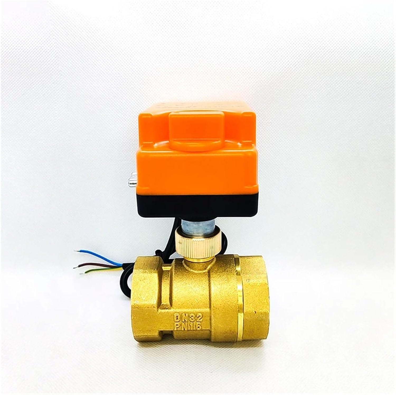 1PCS 1-1/4" Brass Ball Valve Three-Wire Two-Control Two-Way Actuator with Manual Switch 220V 24V 12V(DC24V)