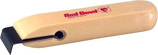 Red Devil 3010 1-Inch Single-Edge Paint Scraper - Resharpenable Steel Blade, Heavy-Duty Handle for Wood Stripping