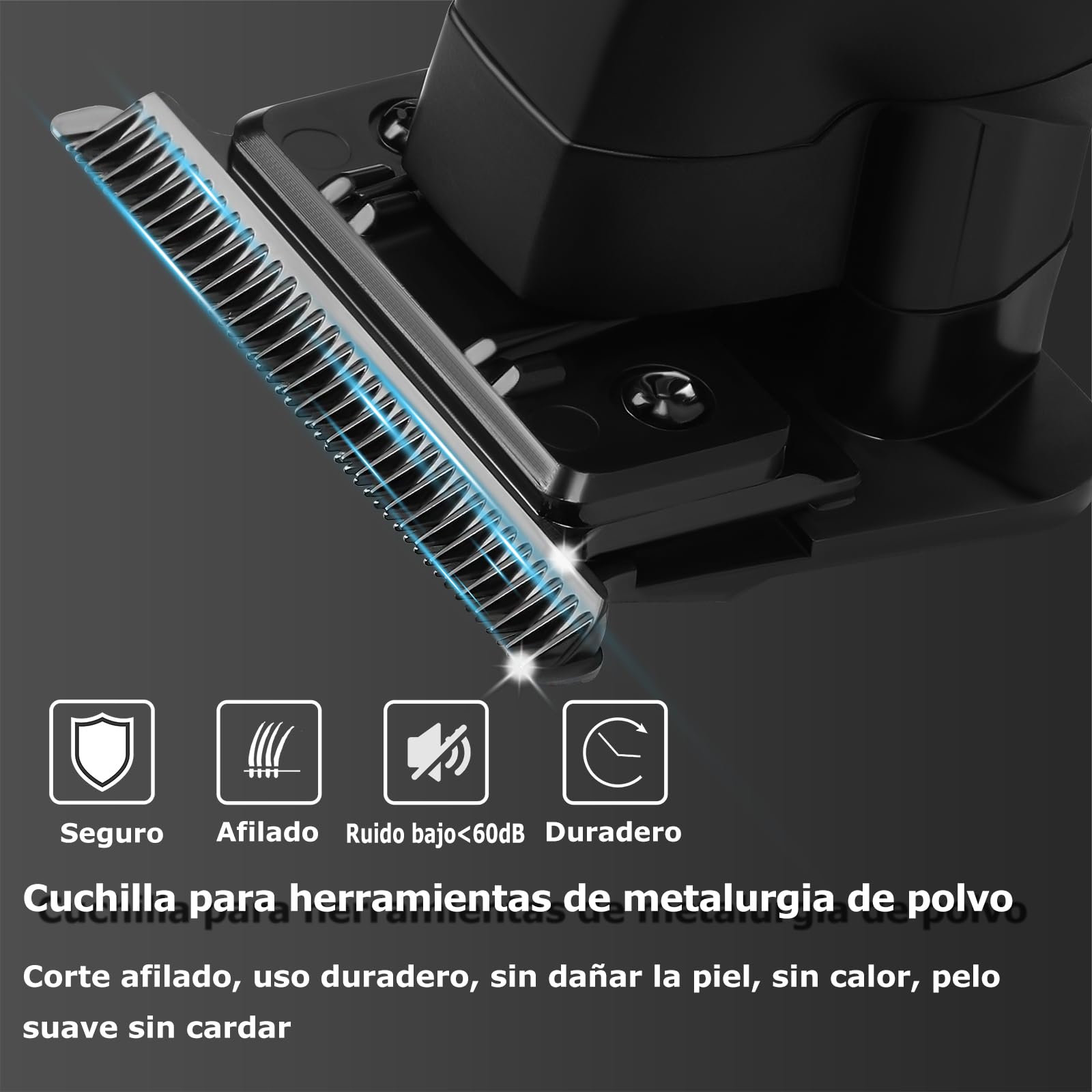 KEMEI PG2299 - Cuchillas de repuesto profesionales para cortapelos de pelo, hoja metalúrgica en polvo, cuchillas en forma de T, afiladas y duraderas