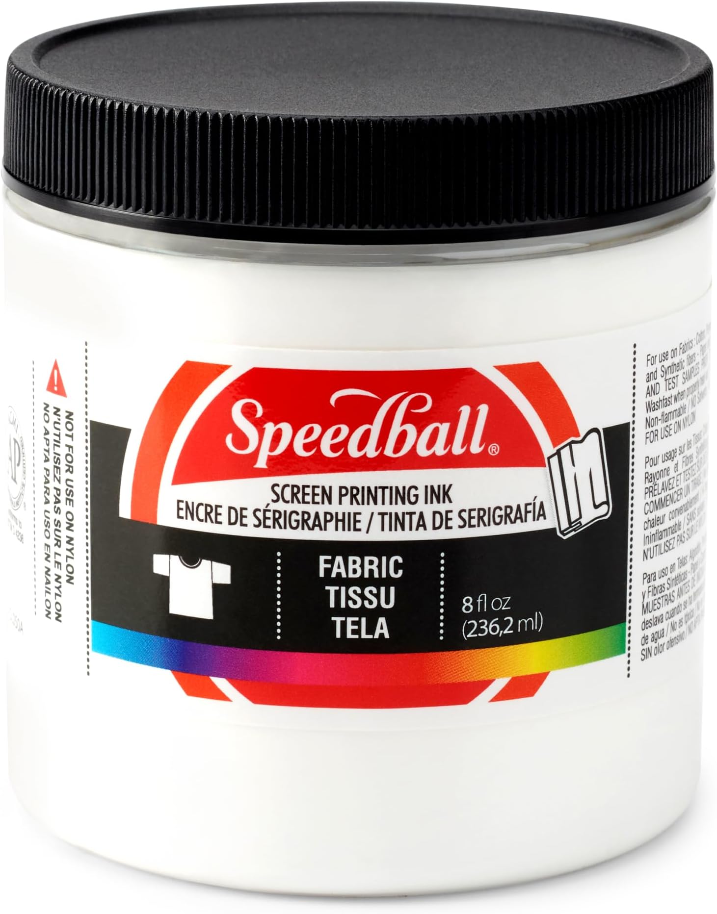 Fabric Screen Printing Ink 8oz-White (Parallel Import)