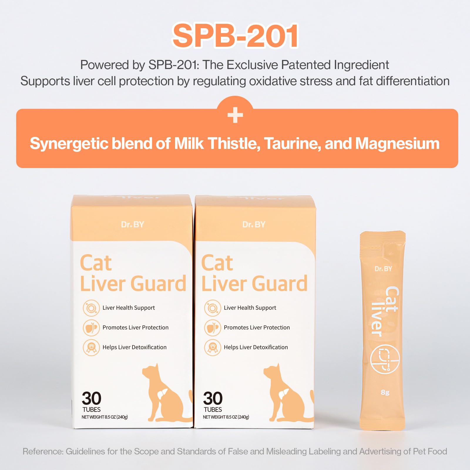 Doctor By Cat Liver Guard Squeezable Liver Supplement for Cats Feline Hepatic Support with Milk Thistle, Artemisia annua(SPB-201), Taurine lickable Formula Individually Packaged — Amazon image 7