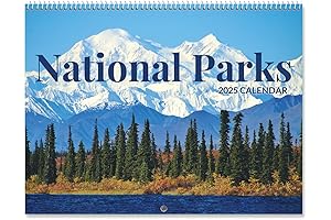2025 Wall Calendar Featuring Stunning National Parks Landscapes