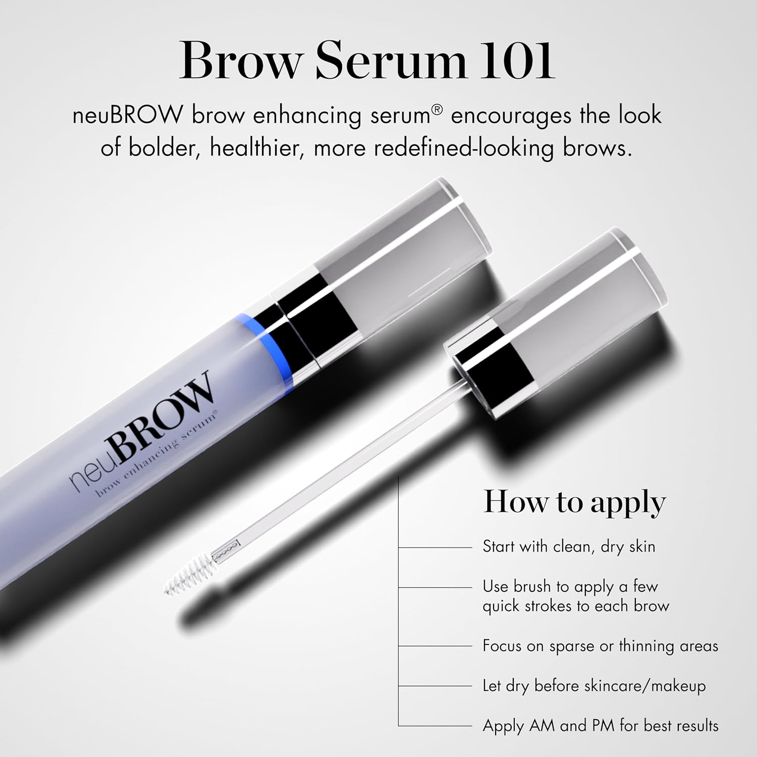 neuBROW Brow Enhancing Serum by Skin Research Laboratories - Eye Brow Serum for Defined, Fuller & Thicker-Looking Hair Brows - Advanced Formula Promotes Natural & Healthy Appearance of Brows - Image 2