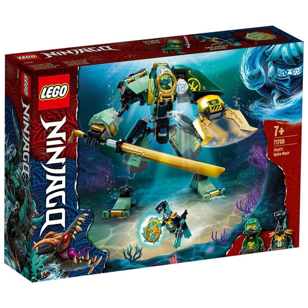 LEGO71750 NINJAGO Lloyd’s Hydro Mech Action Figure Underwater Building Set, Ninja Toy with Lloyd Minifigure, Gifts for 7 Plus Year Old Boys and Girls