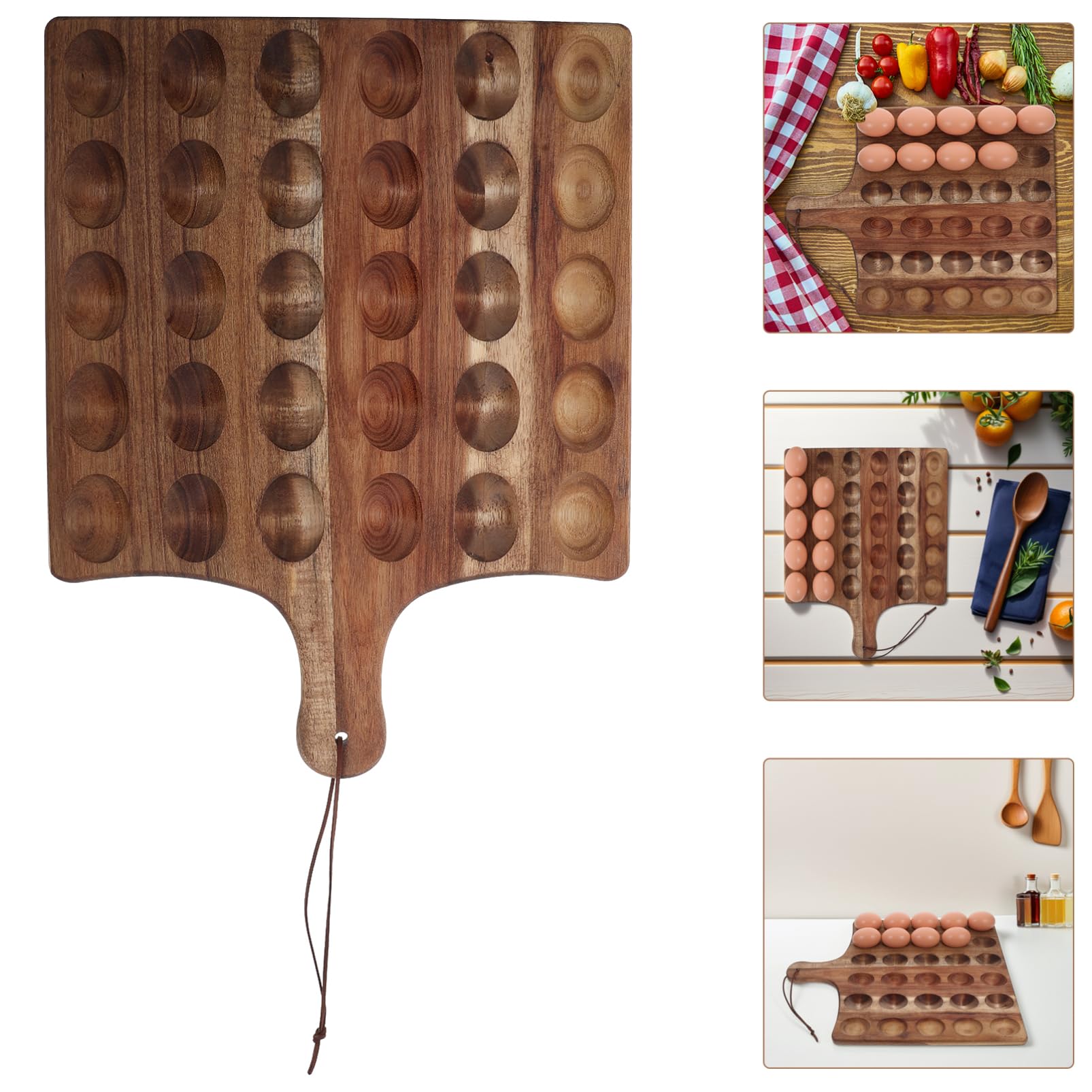 PRETYZOOM Bandeja De Madera para Platos Rellenos Soporte De Doble Cara Bandeja Cuadrada para Servir Platos Pequeños Expositor De Mostrador para Eventos En Casa.