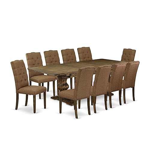 LAEL11-77-18 11 Piece Dining Set Includes a Rectangle Dining Room