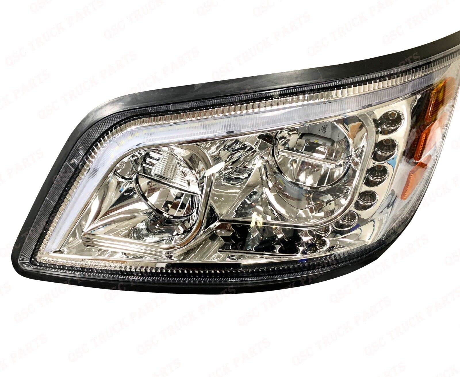 Amazon.com: QSC Truck Parts Full LED Chrome Performance Headlight
