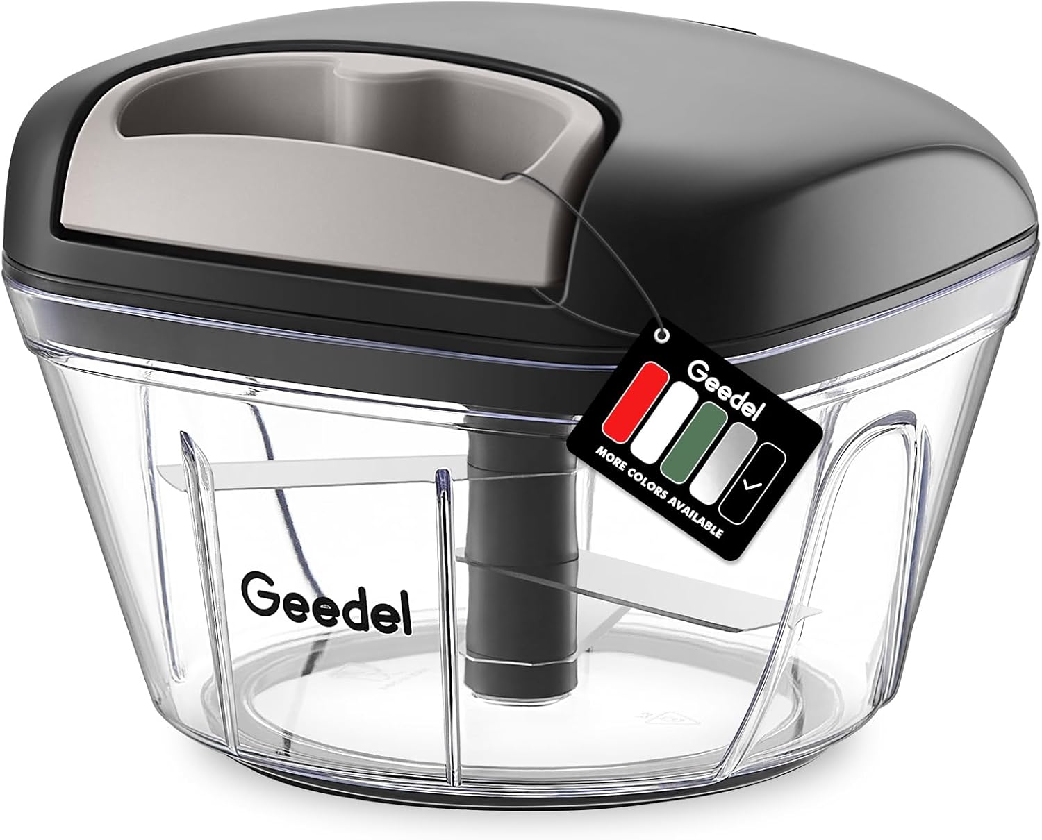 Manual Food Processor Vegetable Cutter, Geedel Pull Chopper with String, Food Chopper Vegetable Cutter for Veggies, Fruits, Salad, Onion, Nuts, etc, 2 Cup(500ml), Black Manual Food Processor Vegetable Cutter, Geedel Pull Chopper with String, Food Chopper Vegetable Cutter for Veggies, Fruits, Salad, Onion, Nuts, etc, 2 Cup(500ml), Black