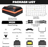 Vista 4 de WEIZE Portaequipajes de techo resistente de 54" x 34", cesta de carga para techo con bolsa impermeable, correa de sujeción, red, extensión
