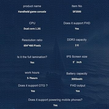 Belnotelt Handheld Retro Game Console SF3500 with 5.5 Inch IPS Screen 14+ Emulator Support Dual Core Processor and Expandable 64GB Storage (sf3500 64g)