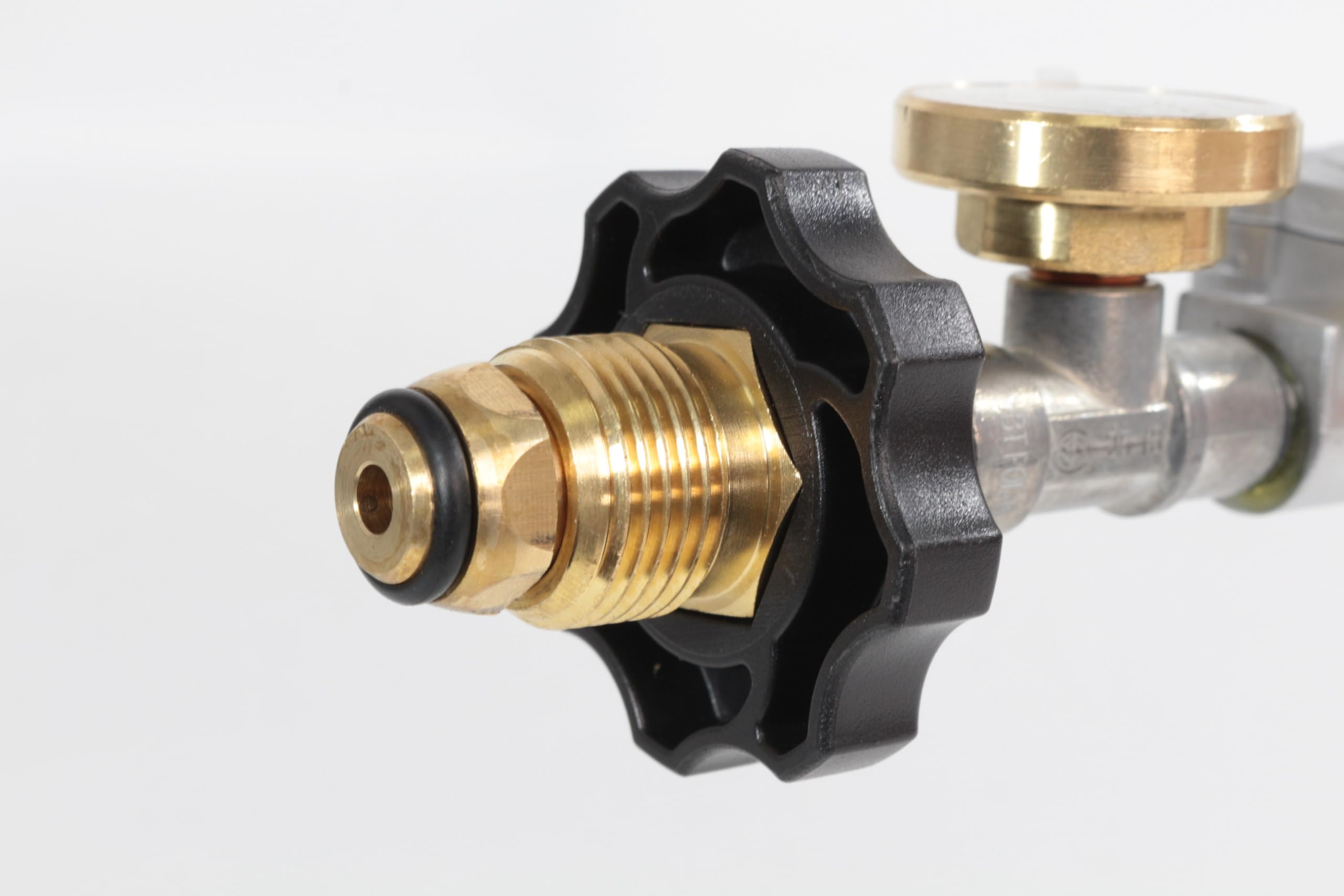Ulepszony dwustopniowy regulator propanu z manometrem - wąż wysokociśnieniowy 1,5 m - pochodnia żeńska 1 cm - do grilli, grzejników, palenisk, kuchenek gazowych i generatorów
